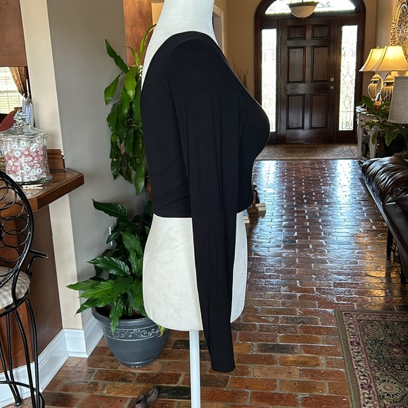 Klassy Network black one shoulder ribbed crop top szXL - Picture 6 of 12